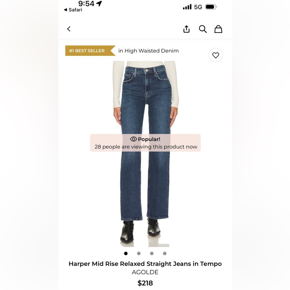 Agolde Harper Jeans size 27
